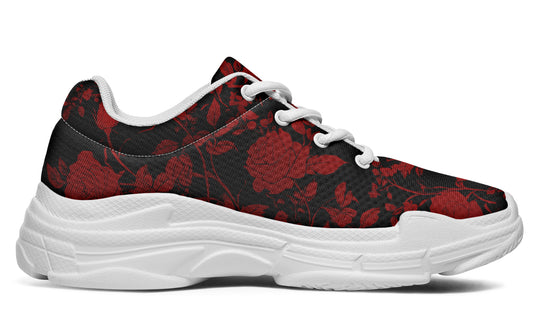 Blood Rose Romance Chunky Sneakers