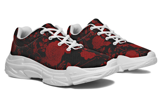 Blood Rose Romance Chunky Sneakers