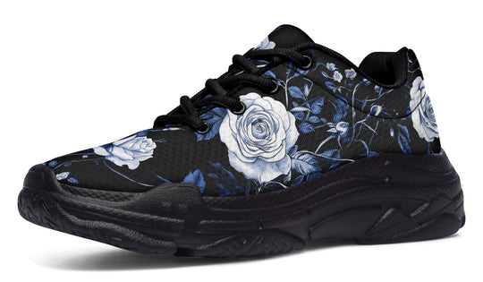 Blue Rose Romance Chunky Sneakers