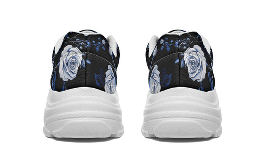 Blue Rose Romance Chunky Sneakers