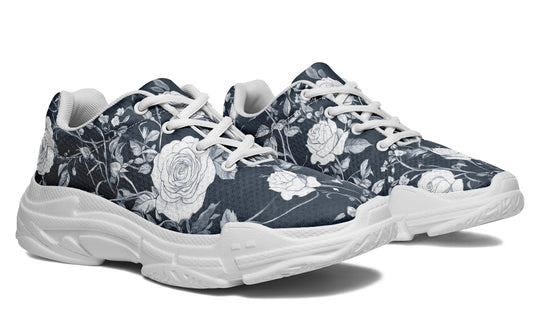Steel Rose Romance Chunky Sneakers