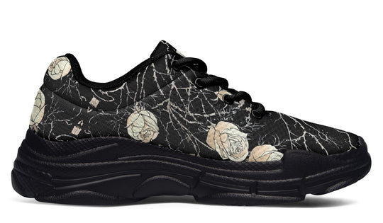 Ivory Kintsugi Rose Chunky Sneakers