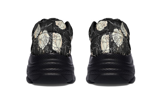 Ivory Kintsugi Rose Chunky Sneakers