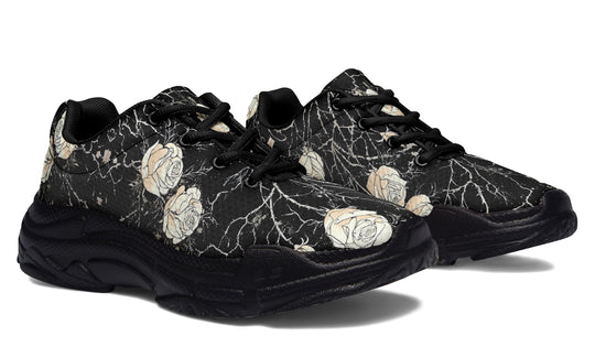 Ivory Kintsugi Rose Chunky Sneakers