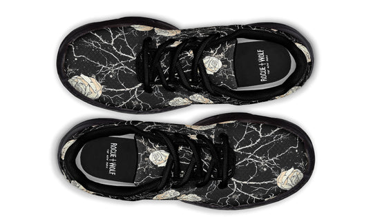 Ivory Kintsugi Rose Chunky Sneakers