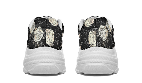Ivory Kintsugi Rose Chunky Sneakers