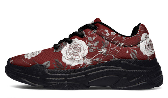 Red Rose Romance Chunky Sneakers