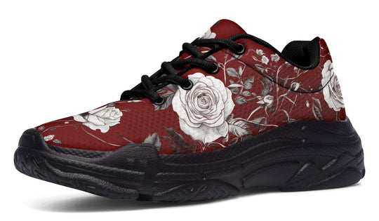 Red Rose Romance Chunky Sneakers