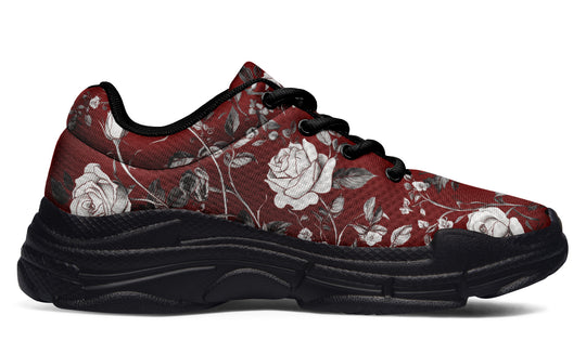 Red Rose Romance Chunky Sneakers