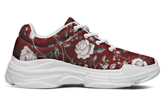 Red Rose Romance Chunky Sneakers