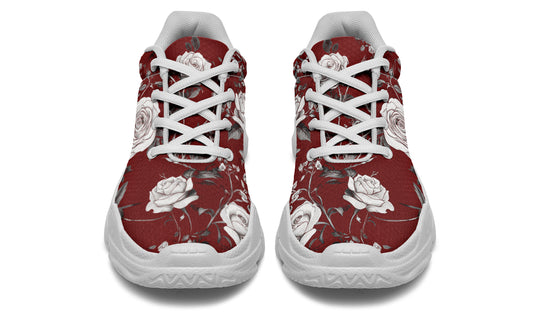 Red Rose Romance Chunky Sneakers