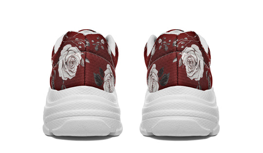 Red Rose Romance Chunky Sneakers