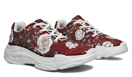 Red Rose Romance Chunky Sneakers