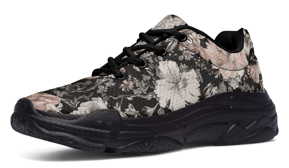 Vintage Peonies Chunky Sneakers