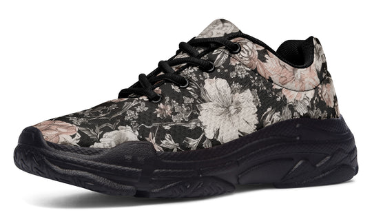 Vintage Peonies Chunky Sneakers