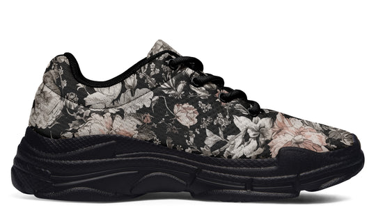 Vintage Peonies Chunky Sneakers