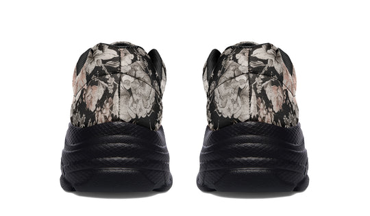 Vintage Peonies Chunky Sneakers
