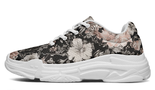 Vintage Peonies Chunky Sneakers