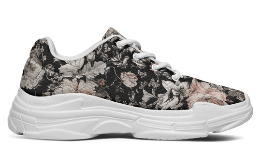 Vintage Peonies Chunky Sneakers