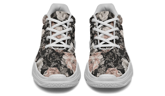 Vintage Peonies Chunky Sneakers