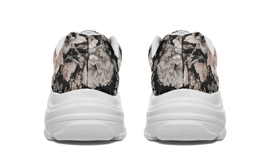 Vintage Peonies Chunky Sneakers