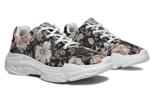 Vintage Peonies Chunky Sneakers