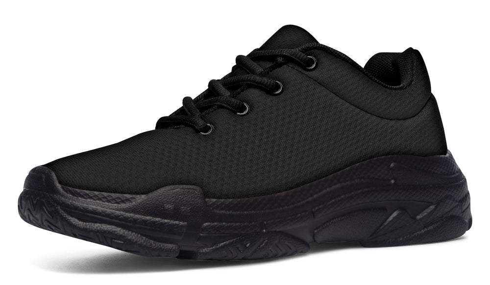Pitch Black Chunky Sneakers