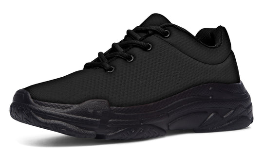 Pitch Black Chunky Sneakers
