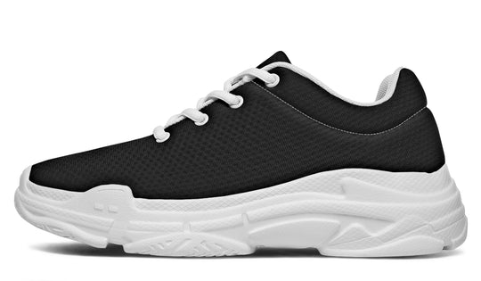 Pitch Black Chunky Sneakers