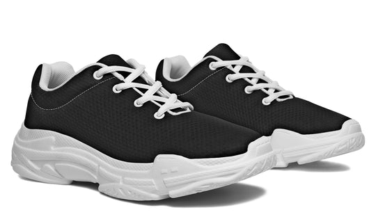 Pitch Black Chunky Sneakers