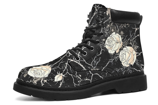 Ivory Kintsugi Rose Classic Boots