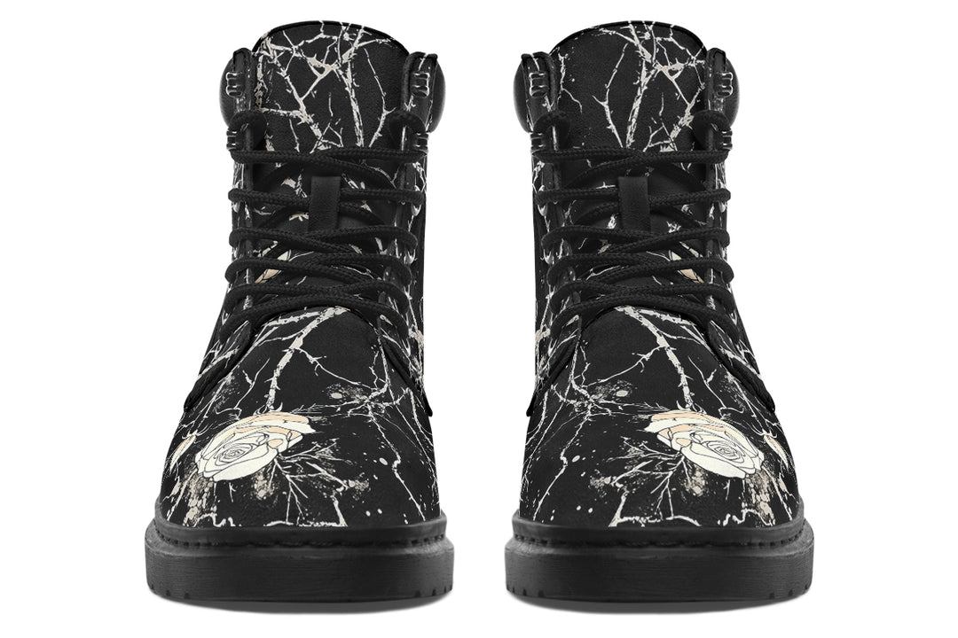 Ivory Kintsugi Rose Classic Boots