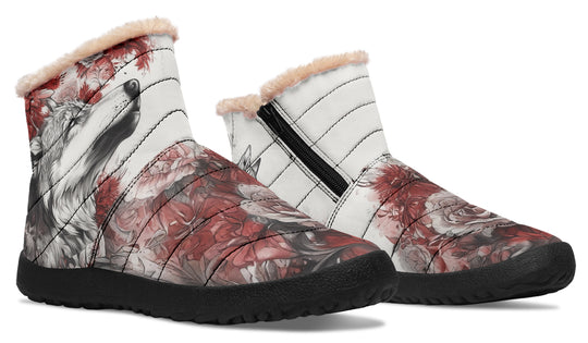 Crimson Wolf Comfy Winter Boots