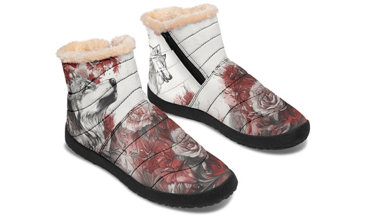 Crimson Wolf Comfy Winter Boots
