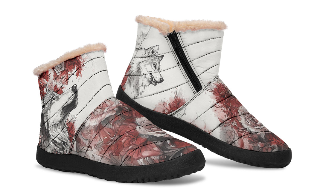 Crimson Wolf Comfy Winter Boots