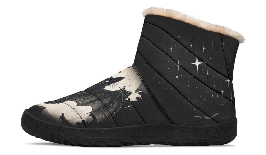Moonlit Bat Comfy Winter Boots