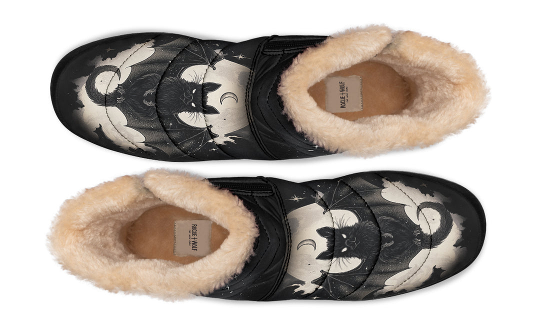 Moonlit Bat Comfy Winter Boots