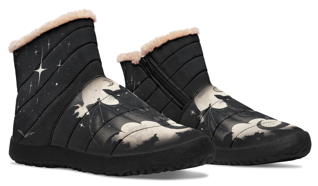Moonlit Bat Comfy Winter Boots