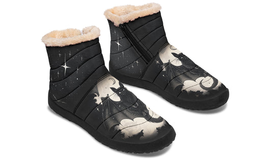 Moonlit Bat Comfy Winter Boots