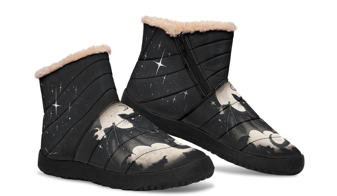 Moonlit Bat Comfy Winter Boots