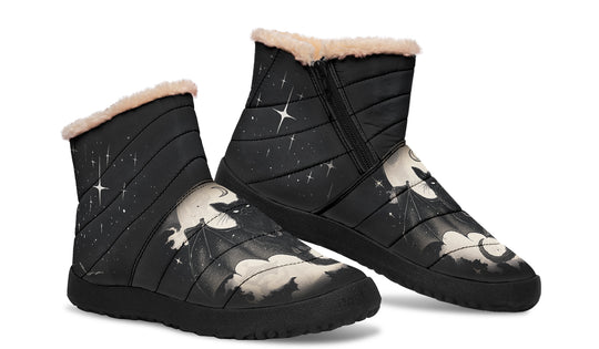 Moonlit Bat Comfy Winter Boots