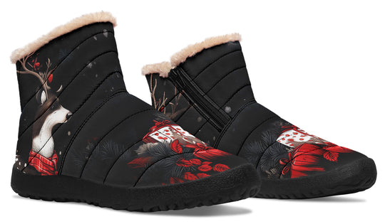 Yule Antlers Comfy Winter Boots