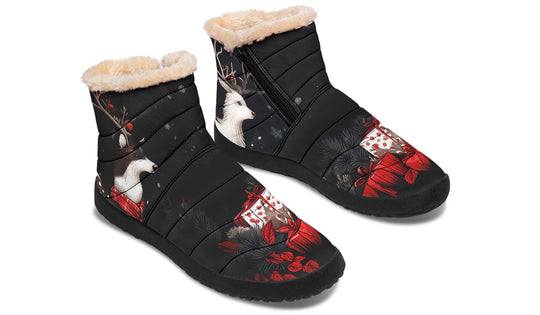 Yule Antlers Comfy Winter Boots