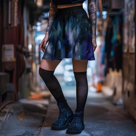 Deep Blue Skater Skirt