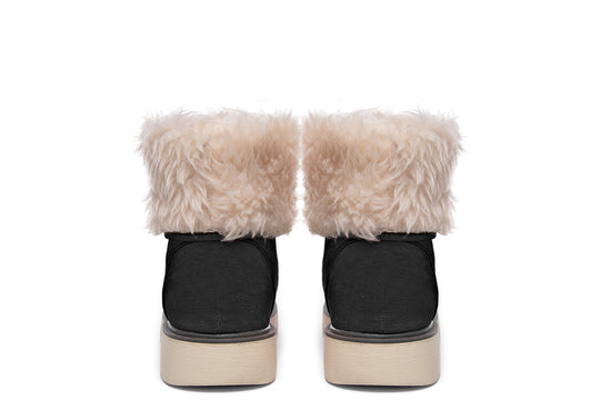 Black Night Ivy Fold Over Winter Boots