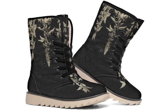 Black Night Ivy Fold Over Winter Boots