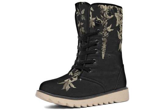 Black Night Ivy Fold Over Winter Boots