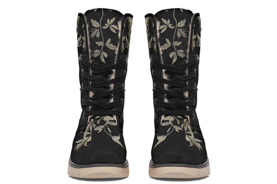 Black Night Ivy Fold Over Winter Boots