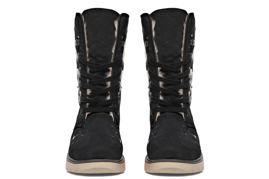 Doom Raven Fold Over Winter Boots