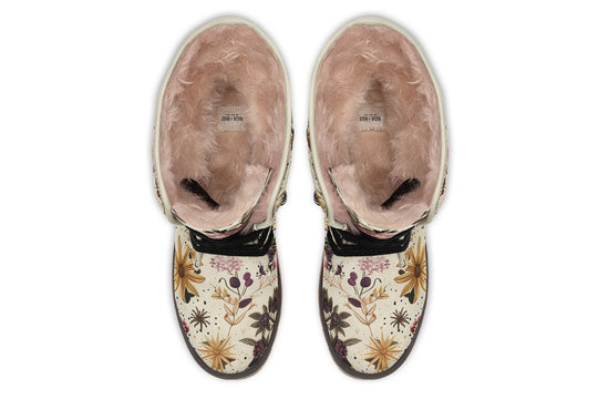 Enchanted Blossoms Fold Over Winter Boots